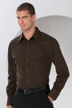 Herenoverhemd Russell Tencel Fitted LM (1xDonkerbruin L beschikb